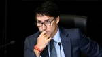 Prime Minister Justin Trudeau appears as a witness at the Foreign Interference Commission in Ottawa, Wednesday, Oct. 16, 2024. THE CANADIAN PRESS/Justin Tang