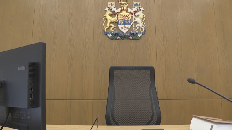 A courtroom at the Barrie Courthouse. (CTV News Barrie)