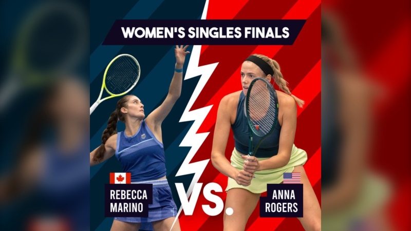 Canadian Rebecca Marino will take on American Anna Rogers in the women's final at the National Bank Challenger tournament Sunday at 1 p.m. in Calgary. (Photo: X@NationalBankChallenger)