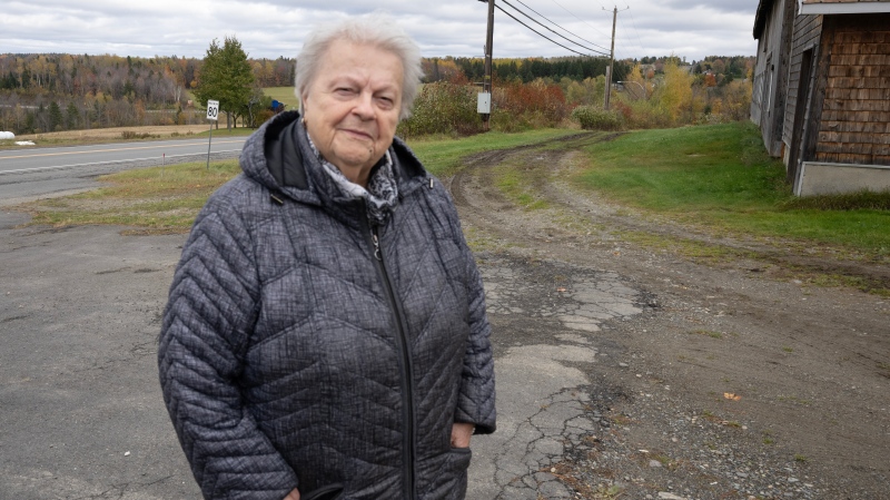 Yolande Boulanger is on a crusade to stop the proposed new railway line bypassing Lac-Megantic without a new environmental assessment. (Ryan Remiorz, The Canadian Press)