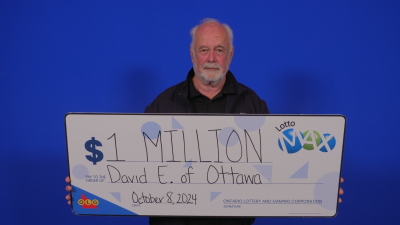 David Essex of Ottawa took home a $1 million Maxmillions prize. (OLG)