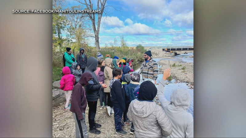 Salmon spawning education on Manitoulin Island (Manitoulin Streams)