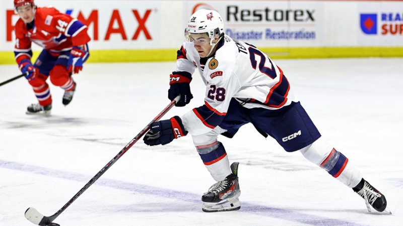 Cole Temple as a member of the Regina Pats. (Keith Hershmiller Photography) 