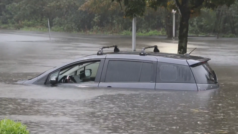 Car in flood