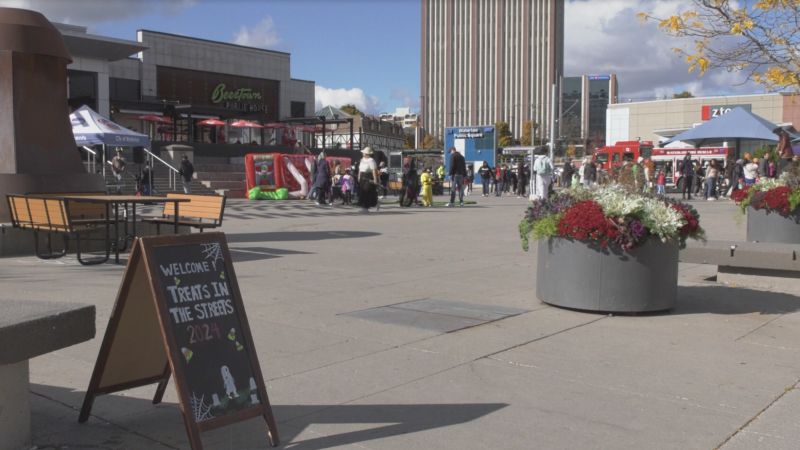 Treats in the Streets taking place in Waterloo Public Square, Oct. 26, 2024 (Sidra Jafri/CTV News)