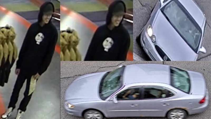 Calgary police released these photos as part of an investigation into a bear spray incident at Market Mall on Wednesday, Sept. 11, 2024. (Calgary Police Service handout) 