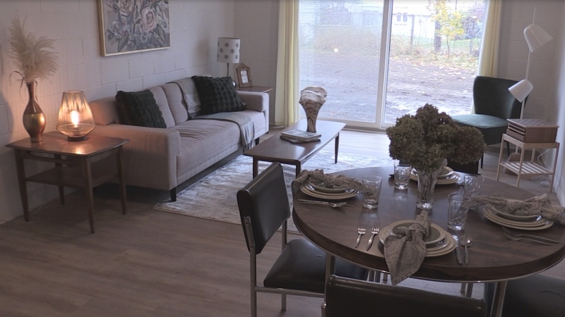 A look inside a supportive housing building on Lillian Crescent in Barrie, Ont. (CTV News/Alessandra Carneiro)