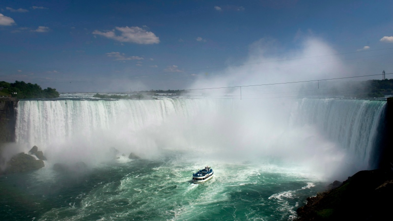 A 33-year-old mother climbed over a safety rail and intentionally went over Niagara Falls with her two children, a 9-year-old and 5-month-old, according to New York state police. (Nathan Denette/The Canadian Press)