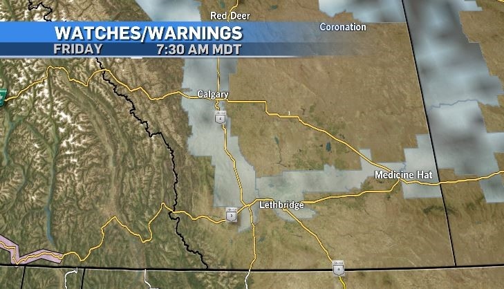 Fog advisories (grey) issued by Environment and Climate Change Canada on Friday, Nov. 1, 2024.