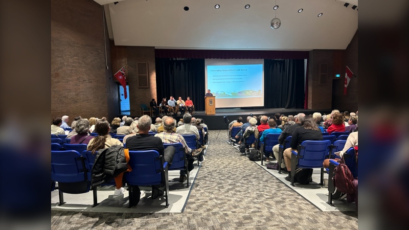 Ottawa Mayor Mark Sutcliffe announced 10 new initiatives to improve the quality of life for rural communities at the Rural Summit 2024 Saturday. (Katelyn Wilson/ CTV News Ottawa)