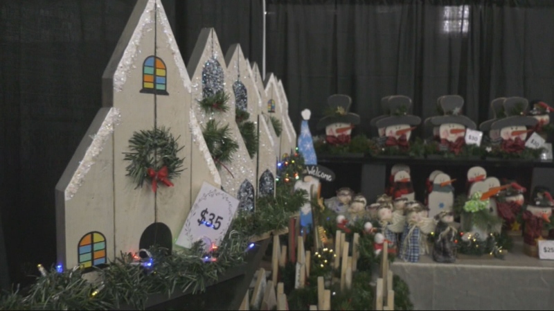 Christmas decorations are pictured in Halifax.