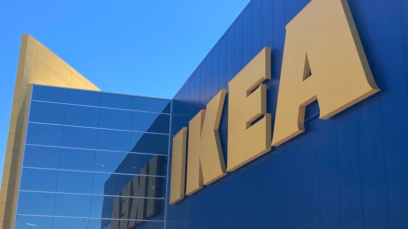 An IKEA sign is shown at a location in East Palo Alto, Calif., Monday, July 10, 2023. (AP Photo/Jeff Chiu)