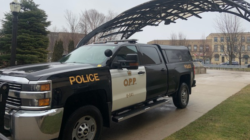 An OPP cruiser is seen on the square in Goderich (Source: OPP)