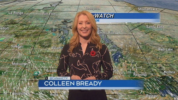 CTV Weather Specialist Colleen Bready is pictured during a Nov. 8, 2024 forecast. (CTV News Winnipeg)