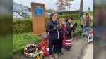 Rick Decoteau (left) is seen with his wife Melinda (middle), and Elder Debbie Eisan (right). (CTV/Derek Haggett)