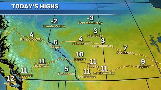 Warm and dry in southern Alberta Wednesday