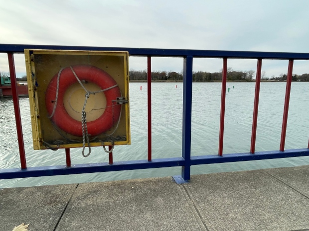 Detroit River near Fighting Island in LaSalle, Ont. on Nov. 13, 2024. (Michelle Maluske/CTV News Windsor)