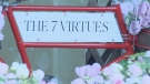 A sign outside of The 7 Virtues in Halifax. (CTV/Valentine Nkengbeza)