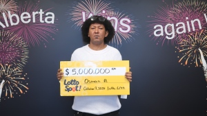 Osam Adam won $5 million on the Oct. 9, 2024 Lotto 6-49 draw. (Western Canada Lottery Corporation) 