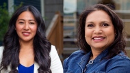 Victoria Flores (left) and Shobna Radons will be the first women of colour to  be Regina city councillors. (City of Regina website) 