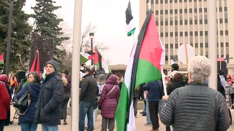 Group gathers to mark Palestine's Independence Day