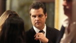 Matt Gaetz arrives before U.S. president-elect Donald Trump speaks during an America First Policy Institute gala at his Mar-a-Lago estate, Thursday, Nov. 14, 2024, in Palm Beach, Fla. (AP Photo/Alex Brandon)