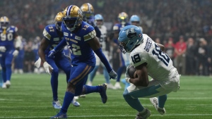 Arbuckle throws for two touchdowns to lead Argos past Bombers 41-24 in Grey Cup