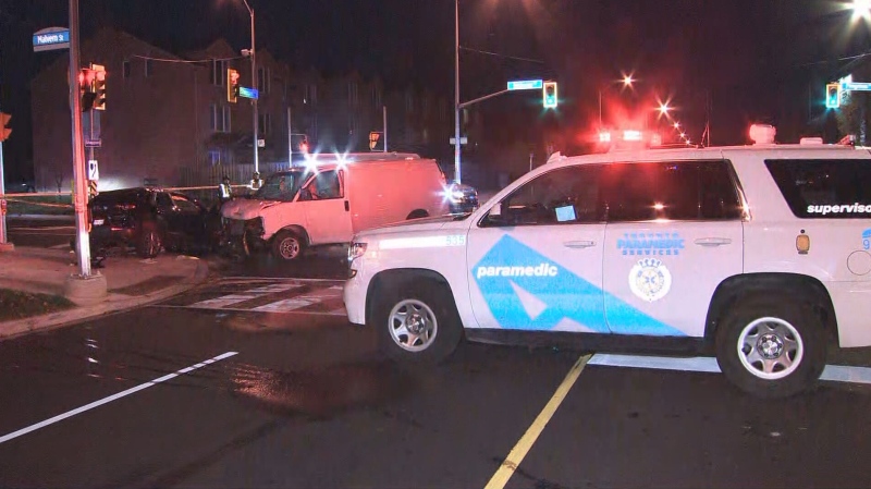 Two people have been injured in a Nov. 18 collision near Progress Avenue and Sheppard Avenue East.