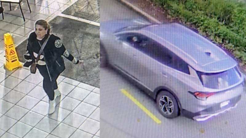 Police in Abbotsford have shared images of a suspect and vehicle after a senior was allegedly robbed of her engagement ring in broad daylight. 