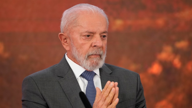 Brazil's President Luiz Inacio Lula da Silva attends a signing ceremony in Brasilia, Brazil, Friday, Oct. 25, 2024. (Eraldo Peres / The Associated Press)