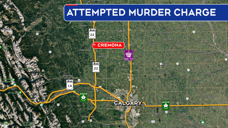 A 29-year-old man is charged with two counts of attempted murder following an assault in the early morning hours of Nov. 18, 2024, in Cremona, Alta.