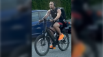 A suspect on a bicycle is seen following a reported groping in North Vancouver, B.C., on July 22, 2024. (Handout) 