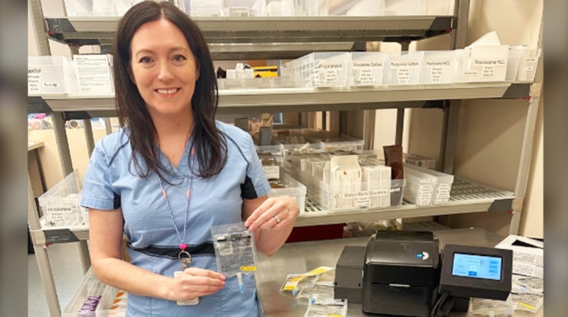 Avalon Lupini, who has been a pharmacy technician in Sudbury for 17 years, has come up with an innovative solution to a common problem. (Health Sciences North)