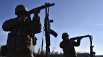 In this photo provided by the Ukraine's 65th Mechanised Brigade press service on Nov. 19, 2024, Ukrainian soldiers attend a training at a polygon in Zaporizhzhia region, Ukraine. (Andriy Andriyenko/Ukraine's 65th Mechanised Brigade via AP)