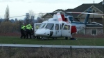 First responders on the scene of a crash in Pitt Meadows on Nov. 21, 2024. 