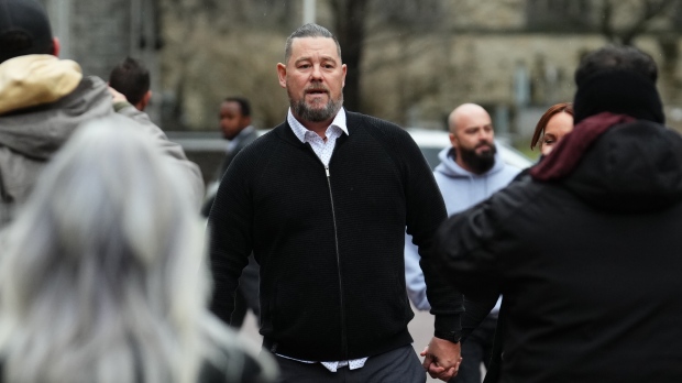 'Freedom Convoy' organizer Pat King arrives at court in Ottawa on Friday, Nov. 22, 2024.THE CANADIAN PRESS/Sean Kilpatrick