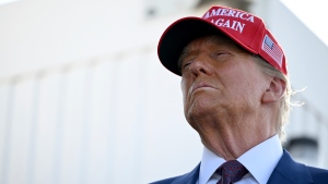 President-elect Donald Trump arrives before the launch of the sixth test flight of the SpaceX Starship rocket Tuesday, Nov. 19, 2024 in Boca Chica, Texas. (Brandon Bell/Pool via AP)