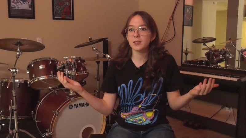 15-year-old Calgary drummer Ainsley Frasco got to sit in with the Arkells at a concert in Kelowna on Nov.14.