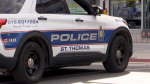 A St. Thomas Police cruiser, pictured October 9, 2024 (Bailey Shakyaver/CTV News London)