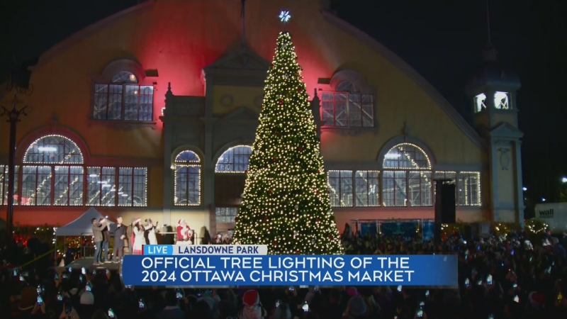 Christmas tree lighting at Lansdowne