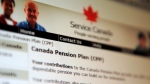 Information regarding the Canadian Pension Plan is displayed of the service Canada website in Ottawa on Tuesday, January 31, 2012. THE CANADIAN PRESS/Sean Kilpatrick