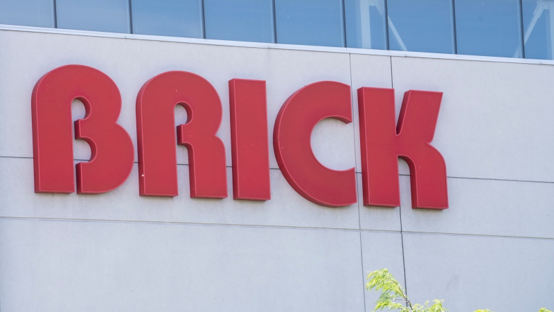 A Brick sign is seen on a store front in Montreal on Tuesday, June 18, 2019. THE CANADIAN PRESS/Paul Chiasson