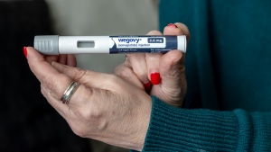 A dosage of Wegovy is seen in Front Royal, Va., on Friday, March 1, 2024. (AP Photo/Amanda Andrade-Rhoades)