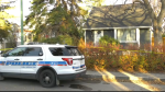 A Regina police vehicle is parked in front of 921 King Street in this 2021 file photo. 