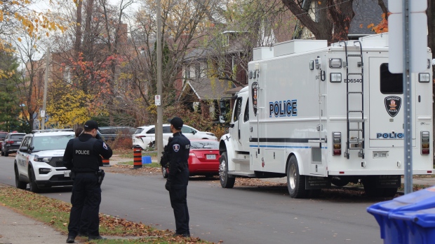 Police say they are investigating a suspicious package in the 1400 block of Victoria Avenue in Windsor, Ont., on Nov. 27, 2024. (Source: Austin Kerr)