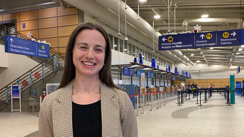 Courtney Burns, president and CEO of the Greater Moncton Romeo LeBlanc International Airport, is pictured. (Source: Alana Pickrell/CTV News Atlantic)