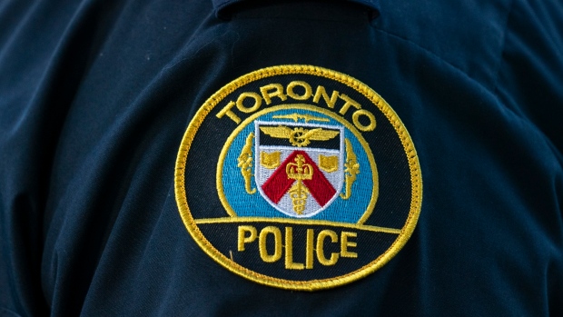 A Toronto Police Service logo patch is shown in Toronto, on Tuesday, Sept. 5, 2023. THE CANADIAN PRESS/Spencer Colby