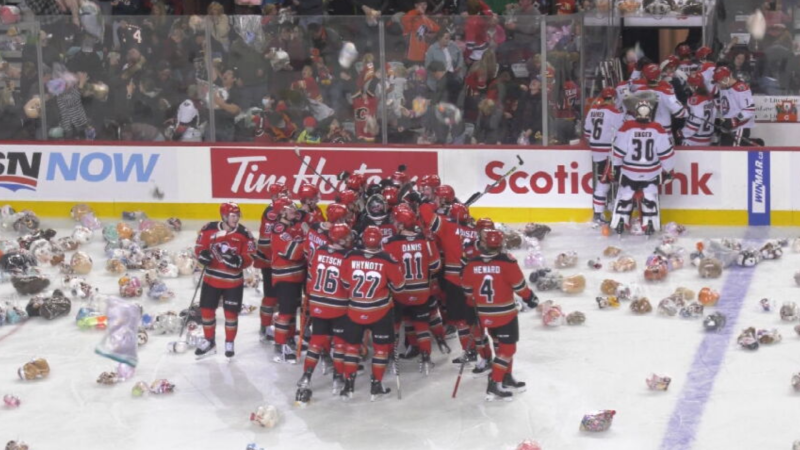 The Calgary Hitmen are home on Sunday to face the Moose Jaw Warriors in the annual Teddy Bear Toss game. This is the 29th year for the Teddy Bear Toss game in this city.