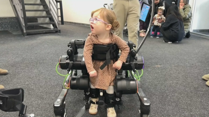 Kids with mobility challenges take first steps