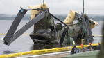 Capt. David Domagala and Capt. Marc Larouche died when the CH-147F Chinook helicopter crashed near Garrison Petawawa on June 20, 2023.  (Cpl. Lindsay Jellicoe/Department of National Defence)